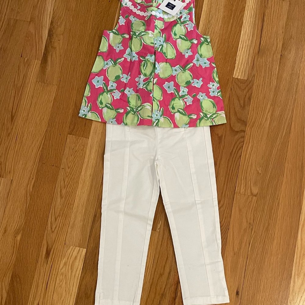 NWT Lime Shirt with White Pants